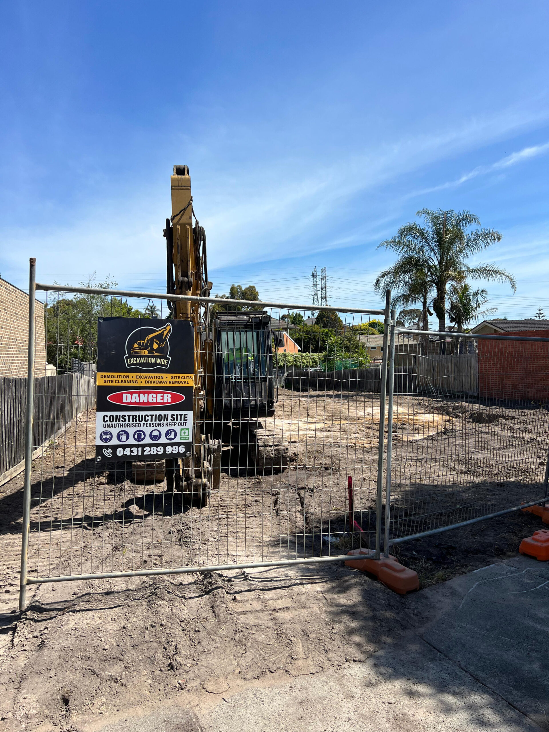 site cut Glen Waverly 